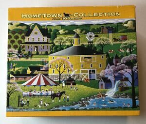 Hometown Collection "The Round Barn" 1000 Piece Sealed Puzzle by Rose Art vn